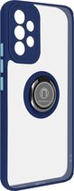 Geschikt voor Samsung Galaxy A33 5G Bi-materiaal Case Ring Video-Ondersteuning blauw