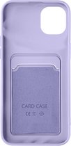 Geschikt voor Apple iPhone 14 Plus Soft Silicone Case Kaarthouder Forcell lavendel