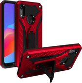 Geschikt voor Honor 8A/Huawei Y6/Y6S Case Bi-materiaal Schokbestendige standaard rood