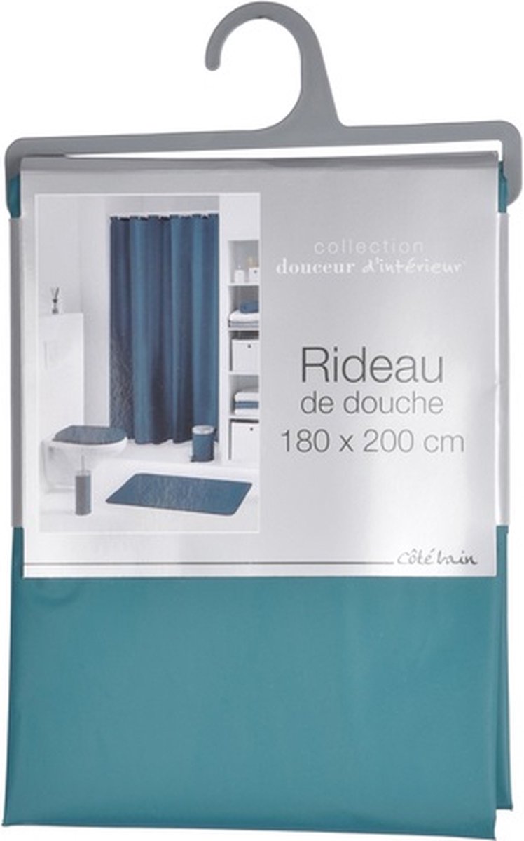 Livetti | Douchegordijn - Shower Curtain | 180x200 | Inclusief Ringen | Peva | Blauw Groen | 6RD150EM