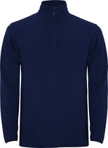Donker Blauwe dunne fleece trui met halve rits model Himalaya merk Roly maat L