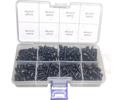 340 Delig Zelftappers zwart parker plaatkop Schroef kruis PH2 schroeven plaatstaal assortiment set
