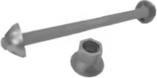 Hulsmoer M6x10mm vlak met binnenzeskant 9262 RVS 316 10x