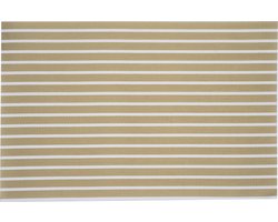 Cosy & Trendy Placemats rechthoekig - goud/wit geweven/gevlochten - 30 x 45 cm