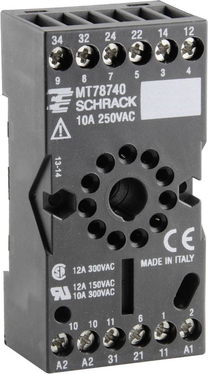 TE Connectivity MT78740 = ES 12 Relaissocket Geschikt voor serie: TE Connectivity serie MT (l x b x h) 75 x 38 x 26 mm