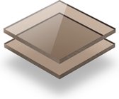 Plexiglas plaat 3 mm dik - 90 x 90 cm - Getint Bruin