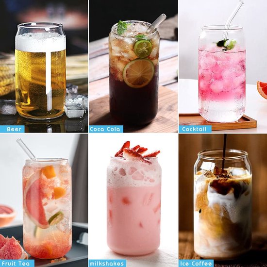 Relaxdays Trinkgläser, 4er Set, 300 ml, Vintage Gläser Wasser, Saft, Limo, spülmaschinenfest, Wassergläser, transparent, 10 x 8 cm