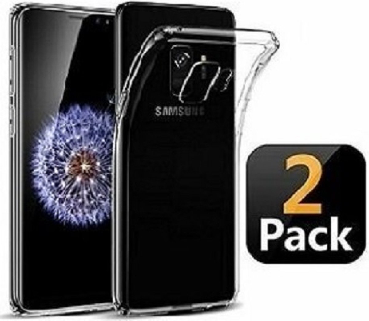 Samsung A6 Plus Hoesje TPU Siliconen Transparant 2x
