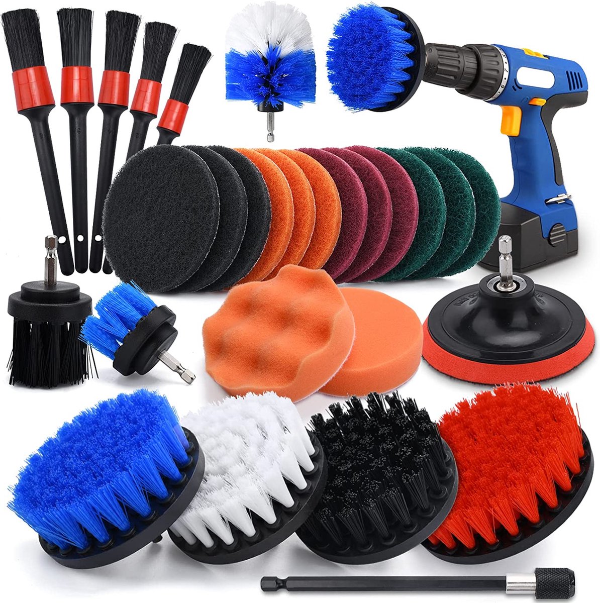 Brosse Perceuse,Brosse Rotative Nettoyage pour Tapis Voiture, Salle