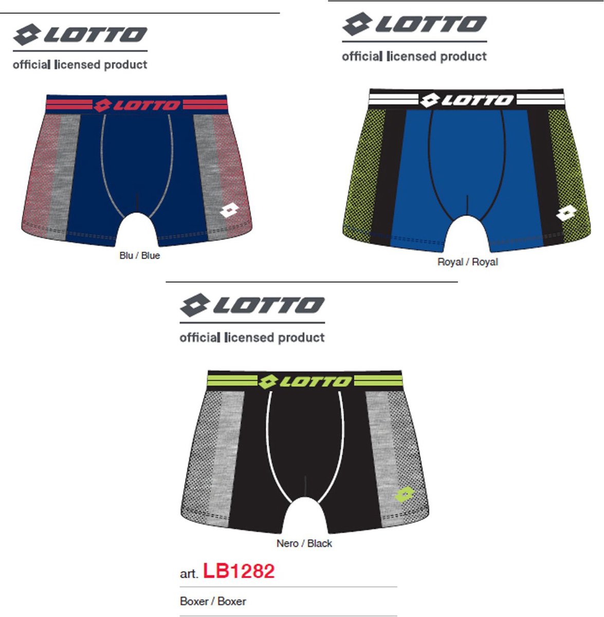 Lotto Heren boxer short set van 3 stuks - katoenen - in diverse kleuren - maat M