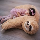 MikaMax Sloth Pillow – Origineel XL – 60 cm – Polyester knuffel – Luiaard knuffel - Baby Cadeau