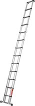 Telesteps Eco Line Telescopische Ladder 3.8m - 12 Treden - Met softclose en dwarsbalk - Aluminium