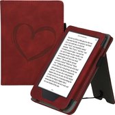 kwmobile flip cover geschikt voor Kobo Clara 2E - Book case met magnetische sluiting - Hoes voor e-reader in donkerrood