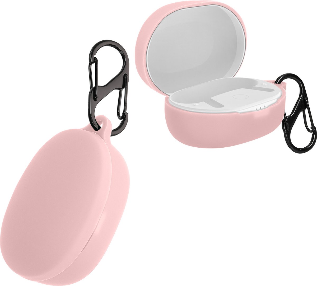 kwmobile Hoes voor Anker Soundcore Life P2 mini - Siliconen cover voor oordopjes in roze