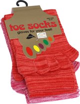 2 paires de Toe Socks Rose/Rouge Taille 36-41