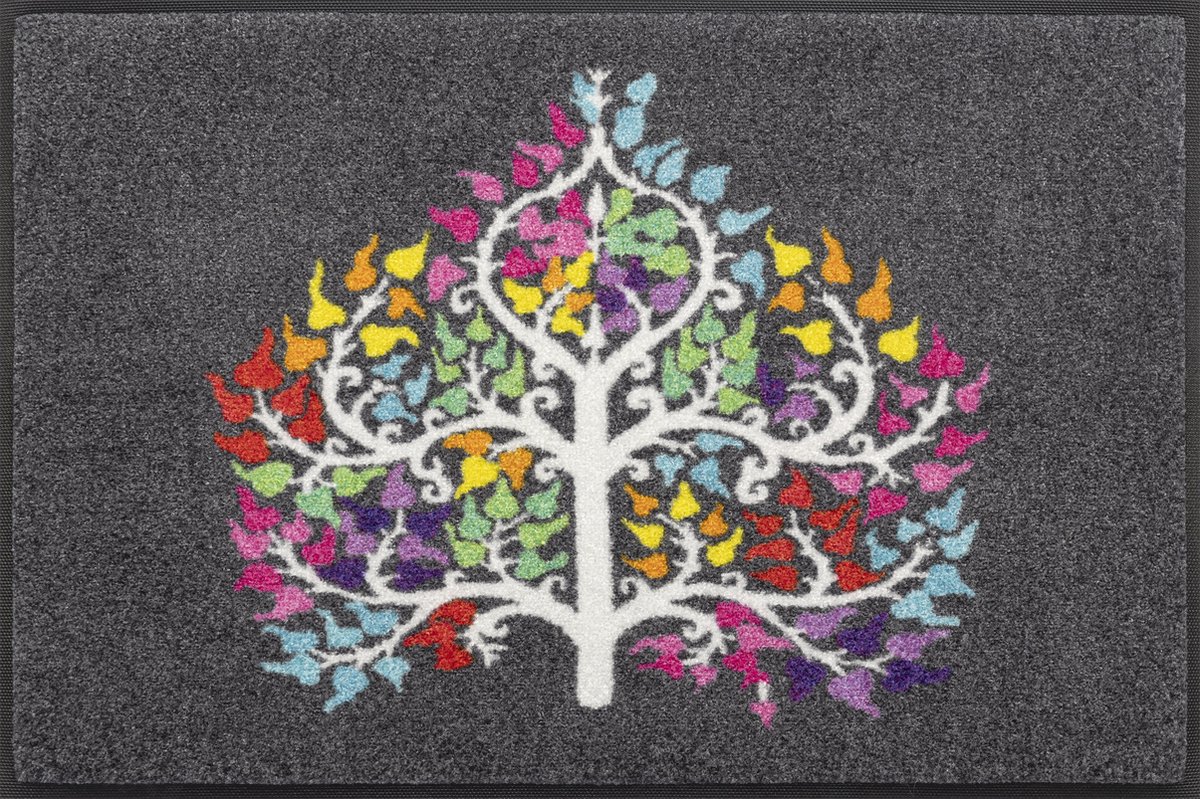 Kleen-Tex Washable Deurmat Hart 50x75cm - Antislip & Binnen/Buiten Multicolour