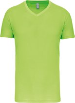 Limoengroen T-shirt met V-hals merk Kariban maat XXL