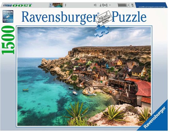 Foto: Ravensburger puzzel popeye village malta legpuzzel 1500 stukjes