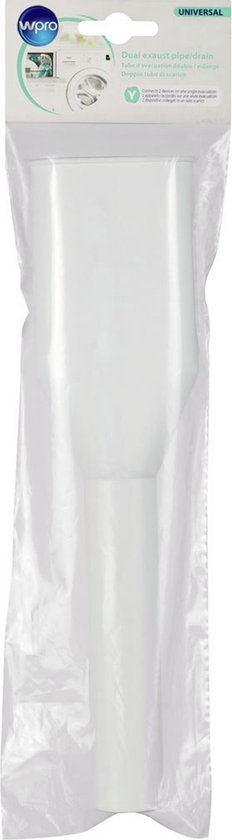 Wpro - y-stuk afvoer voor Wasmachine, Vaatwasser en Condensdroger - PVC - wit