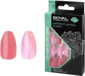Royal 24 Coffin Glue-On Nails - Perfect Pinks