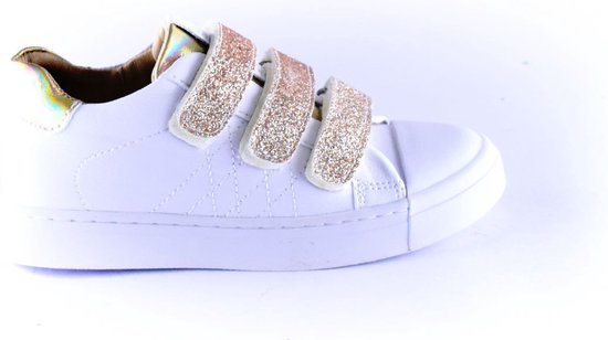 Klittenbandschoenen | Meisjes | white gold | Leer | Shoesme | Maat 31
