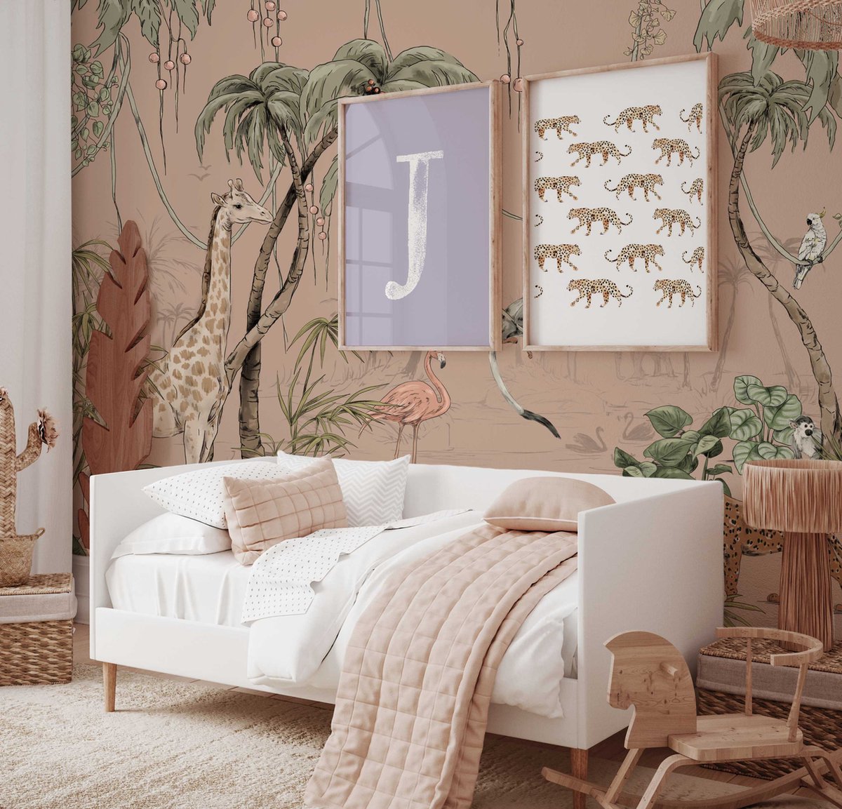 Wallpaper Jungle Jazz - 212w x 280h cm - Dusty Blush