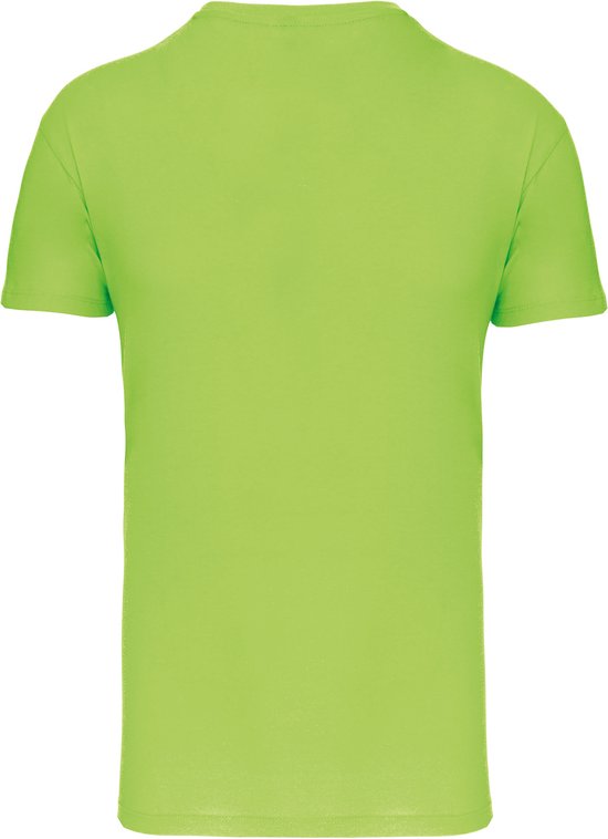 Limoengroen T-shirt met ronde hals merk Kariban maat M