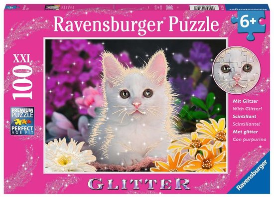 Ravensburger puzzel Schitterend katje - Legpuzzel - 100 XXL stukjes | bol