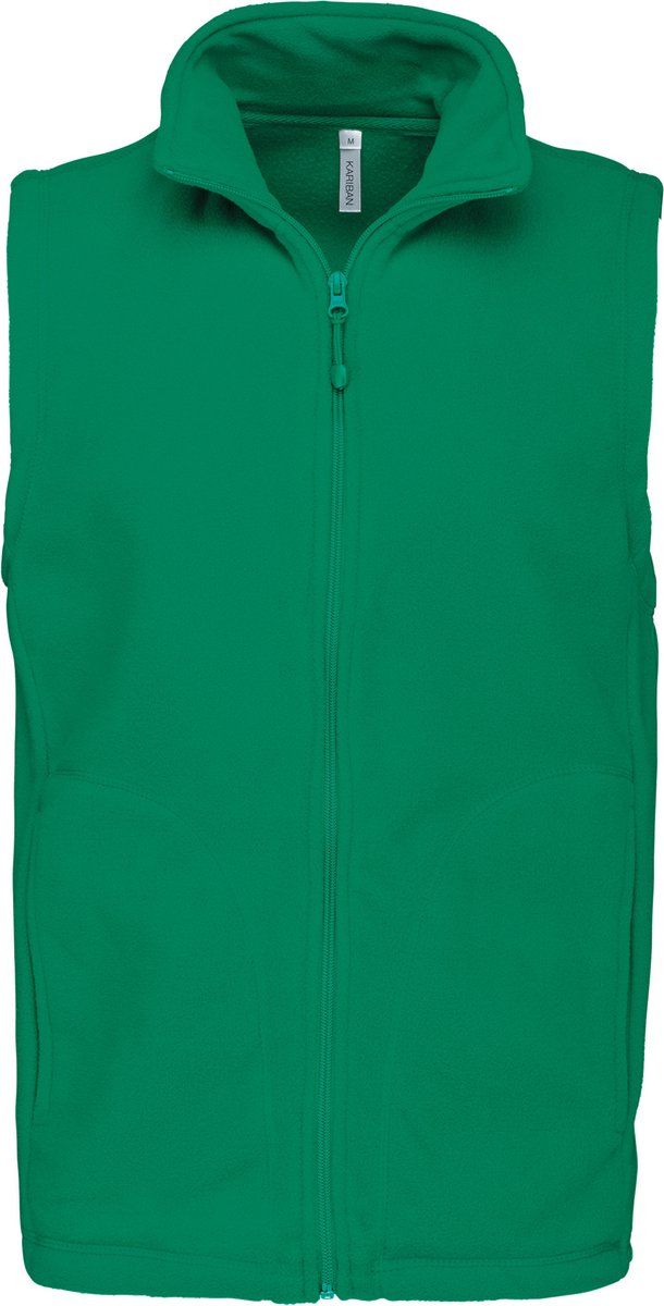 Fleecebodywarmer 'Luca' merk Kariban maat M Kelly Groen