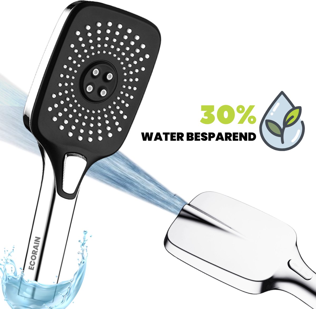 EcoRain™ Waterbesparende Douchekop 30 Waterbesparend Regendouche