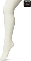 Bonnie Doon Bio Kabel Maillot Meisjes Off White maat 164/182 L - Ingebreid Kabel patroon - Biologisch Katoen - Uitstekend draagcomfort - Classic Cable Tights - OEKO-TEX - Gladde Naden - Klassiek - Gebroken Wit - BP213901.110