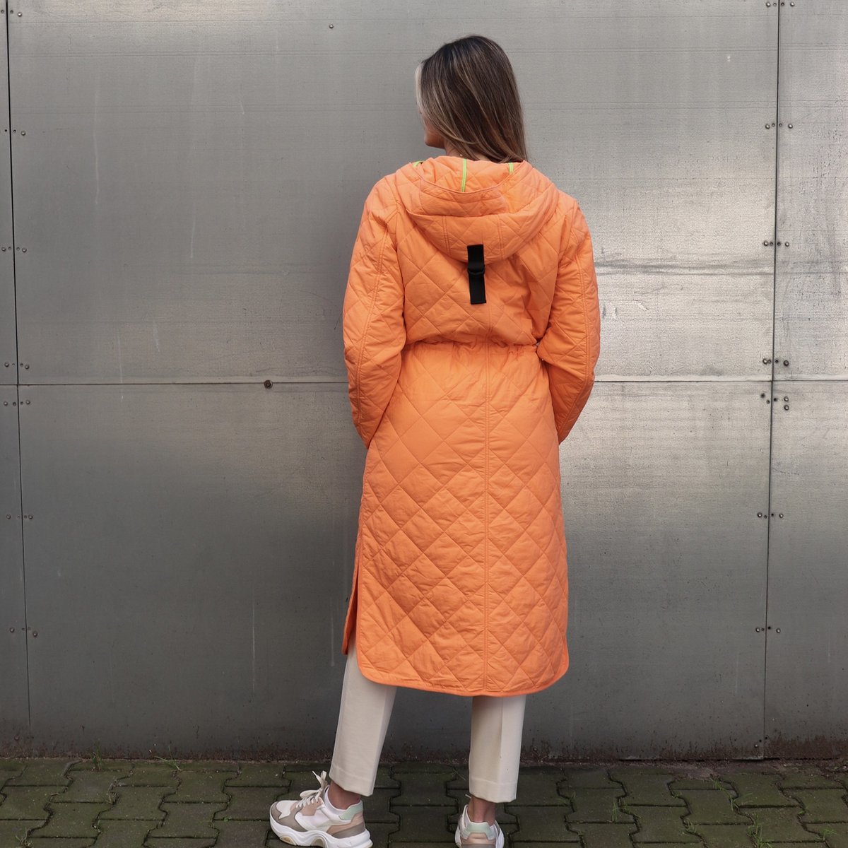 Beaumont Long Padded Jacket Bright Peach