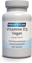 Nova Vitae - Vitamine D3 - vegan - 25 mcg - 1000IE - 360 plantaardige capsules