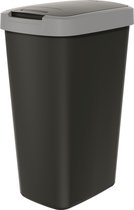Prosperplast - Prullenbak / Afvalbak 45L - Zwart met grijs frame