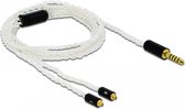 Premium 4,4mm Jack 5-polig naar 2x MMCX kabel compatibel met Sennheiser IE 800 - 1,2 meter