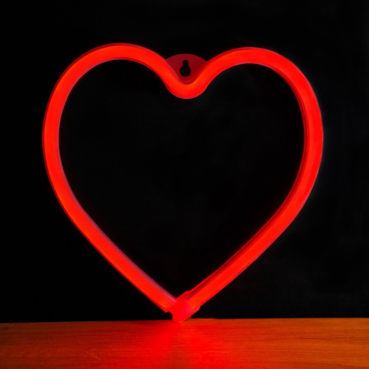 Forever FLNE07 - Neon LED licht Hart Rood Batterij + USB