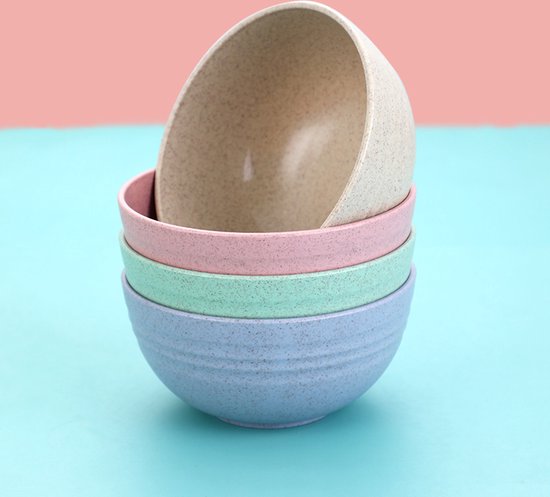 Bols de camping Bio green-goose | 4 Pièces | Matériau à base de plantes durable et lavable au lave-vaisselle