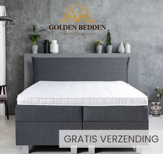 Golden Bedden - Premium Hybrid 45 Topdekmatras - Best Quality Ergonomisch - 12 dik