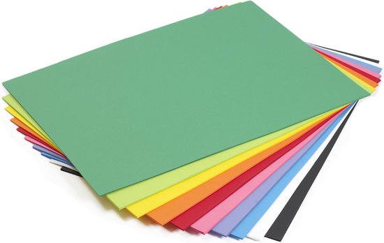 100 feuilles, A3 120 g/m² Papier Couleur Cartonné Coloré - 10