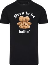 Heren Tee SS met Ballin Est. 2013 Born To Be Tee Print - Zwart - Maat XL