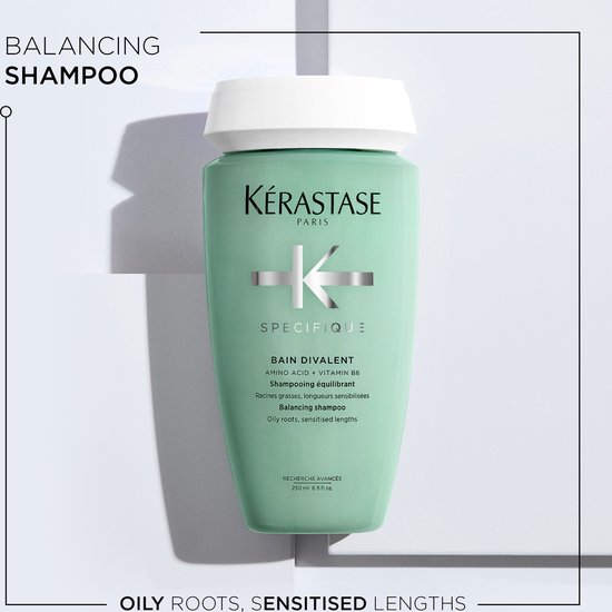 Kérastase Spécifique Bain Divalent - Balancerende shampoo voor een vette hoofdhuid en gevoelige lengten - 250ml - Kérastase