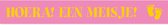 Roze lint | tekst goudkleurige letters Hoera een meisje! | lengte ca. 1.5 meter