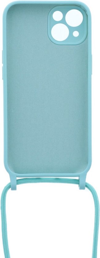 Coque de téléphone en silicone avec chaîne Convient pour : iPhone 13 Pro Max - TPU - Silicone - Turquoise - ZT Accessoires