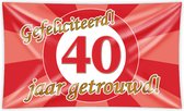 XXL Gevel vlag - 40 jaar getrouwd