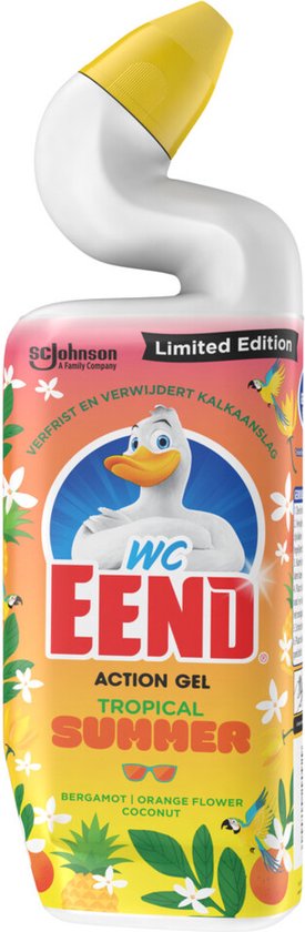 12x WC Eend Action Gel Toiletreiniger Tropical Summer 750 ml | bol.com