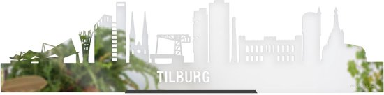 Standing Skyline Tilburg Spiegel - 60 cm - Woondecoratie design - Decoratie om neer te zetten en om op te hangen - Meer steden beschikbaar - Cadeau voor hem - Cadeau voor haar - Jubileum - Verjaardag - Housewarming - Interieur - WoodWideCities