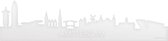 Skyline Amsterdam Wit Glanzend - 120 cm - Woondecoratie - Wanddecoratie - Meer steden beschikbaar - Woonkamer idee - City Art - Steden kunst - Cadeau voor hem - Cadeau voor haar - Jubileum - Trouwerij - WoodWideCities