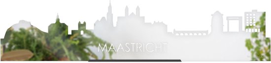 Standing Skyline Maastricht Spiegel - 60 cm - Woondecoratie design - Decoratie om neer te zetten en om op te hangen - Meer steden beschikbaar - Cadeau voor hem - Cadeau voor haar - Jubileum - Verjaardag - Housewarming - Interieur - WoodWideCities