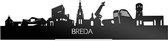Standing Skyline Breda Zwart Glanzend - 40 cm - Woon decoratie om neer te zetten en om op te hangen - Meer steden beschikbaar - Cadeau voor hem - Cadeau voor haar - Jubileum - Verjaardag - Housewarming - Aandenken aan stad - WoodWideCities