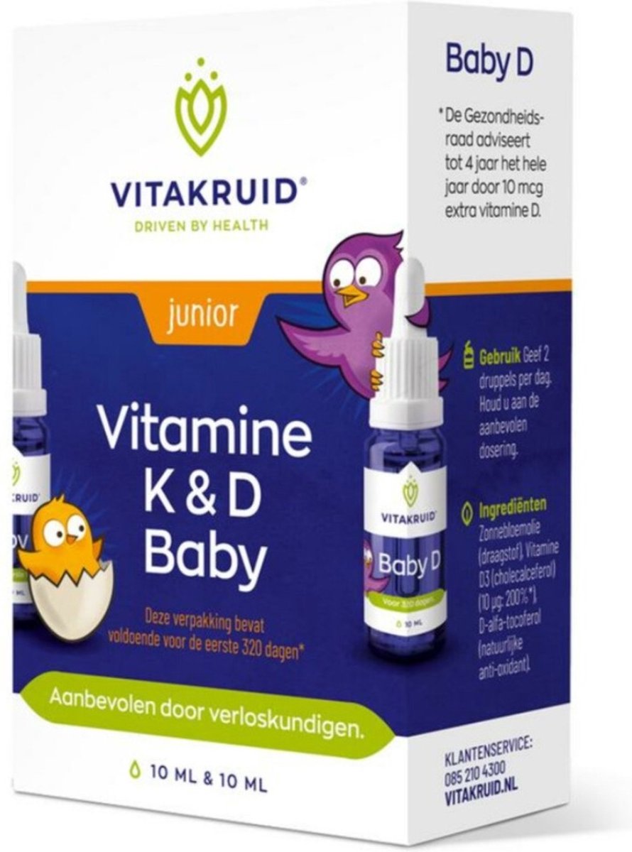 Vitakruid - Vitamine K & D Baby - 10+10ml